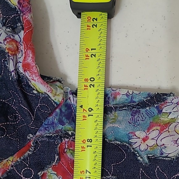 Morgan Cole Colorful Shacket with Denim & Embroidery size Medium - Picture 8 of 9